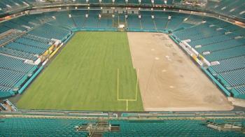 Weather camera view of Hard Rock Stadium (east lot).