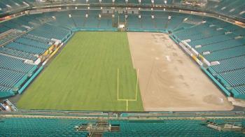 Weather camera view of Hard Rock Stadium (east lot).