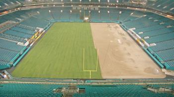 Weather camera view of Hard Rock Stadium (east lot).