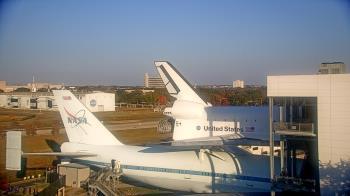 Weather camera view of Space Center Houston.