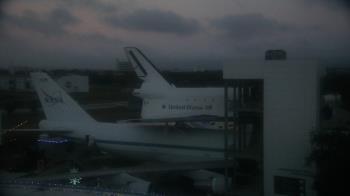 Weather camera view of Space Center Houston.
