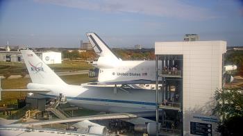 Weather camera view of Space Center Houston.