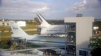Weather camera view of Space Center Houston.