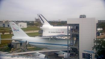 Weather camera view of Space Center Houston.