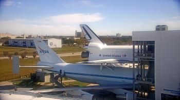 Weather camera view of Space Center Houston.
