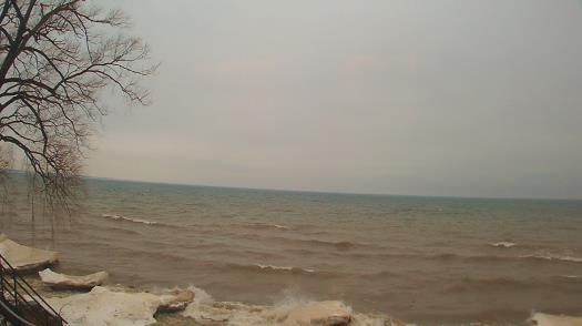 Weather camera view of Forest Lawn Beach.