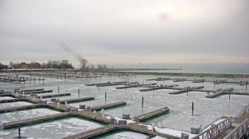 Weather camera view of Waukegan Harbor and Marina.