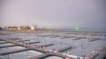 Weather camera view of Waukegan Harbor and Marina.