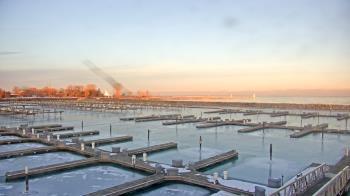 Weather camera view of Waukegan Harbor and Marina.