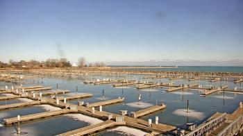 Weather camera view of Waukegan Harbor and Marina.