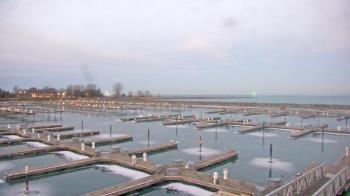 Weather camera view of Waukegan Harbor and Marina.
