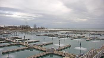Weather camera view of Waukegan Harbor and Marina.