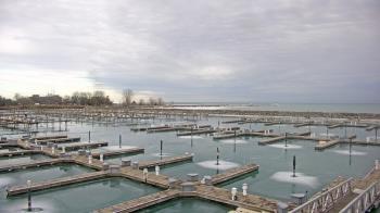 Weather camera view of Waukegan Harbor and Marina.