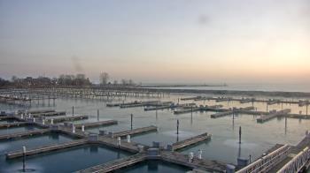 Weather camera view of Waukegan Harbor and Marina.