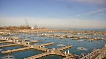 Weather camera view of Waukegan Harbor and Marina.