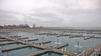 Weather camera view of Waukegan Harbor and Marina.