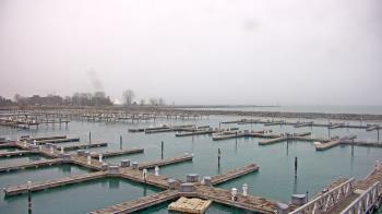 Weather camera view of Waukegan Harbor and Marina.