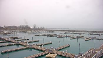 Weather camera view of Waukegan Harbor and Marina.