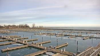 Weather camera view of Waukegan Harbor and Marina.