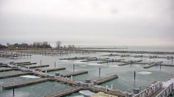 Weather camera view of Waukegan Harbor and Marina.
