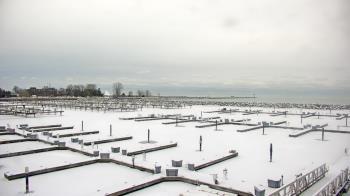 Weather camera view of Waukegan Harbor and Marina.