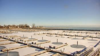 Weather camera view of Waukegan Harbor and Marina.