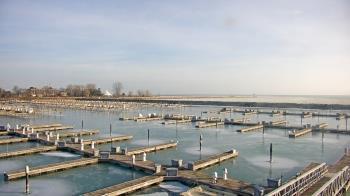 Weather camera view of Waukegan Harbor and Marina.