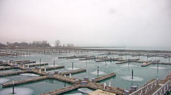 Weather camera view of Waukegan Harbor and Marina.