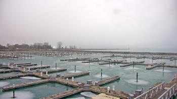 Weather camera view of Waukegan Harbor and Marina.