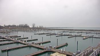 Weather camera view of Waukegan Harbor and Marina.
