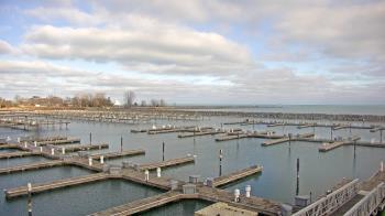 Weather camera view of Waukegan Harbor and Marina.