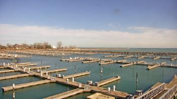 Weather camera view of Waukegan Harbor and Marina.