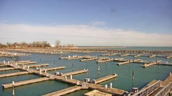 Weather camera view of Waukegan Harbor and Marina.