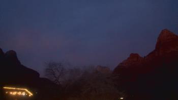 Weather camera view of Zion Canyon Village.