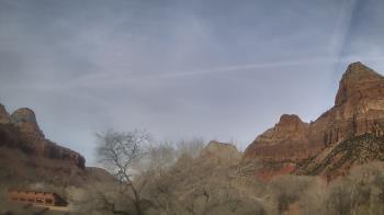 Weather camera view of Zion Canyon Village.
