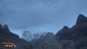 Weather camera view of Zion Canyon Village.