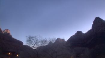 Weather camera view of Zion Canyon Village.