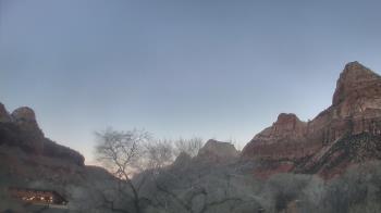Weather camera view of Zion Canyon Village.