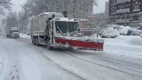 Snow Storm Hits New York City