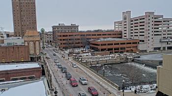 Weather camera view of City of Aurora IL.