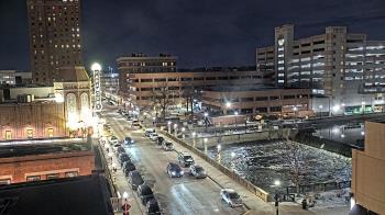 Weather camera view of City of Aurora IL.