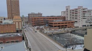 Weather camera view of City of Aurora IL.