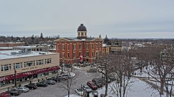 Weather camera view of City of Woodstock.
