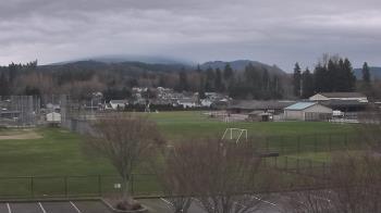 Weather camera view of Granite Falls High School.