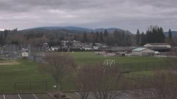 Weather camera view of Granite Falls High School.