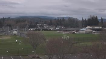 Weather camera view of Granite Falls High School.