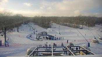 Weather camera view of Powder Ridge Ski Resort.