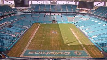 Weather camera view of Hard Rock Stadium (east lot).