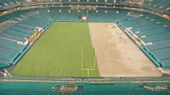 Weather camera view of Hard Rock Stadium (east lot).