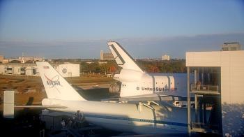 Weather camera view of Space Center Houston.